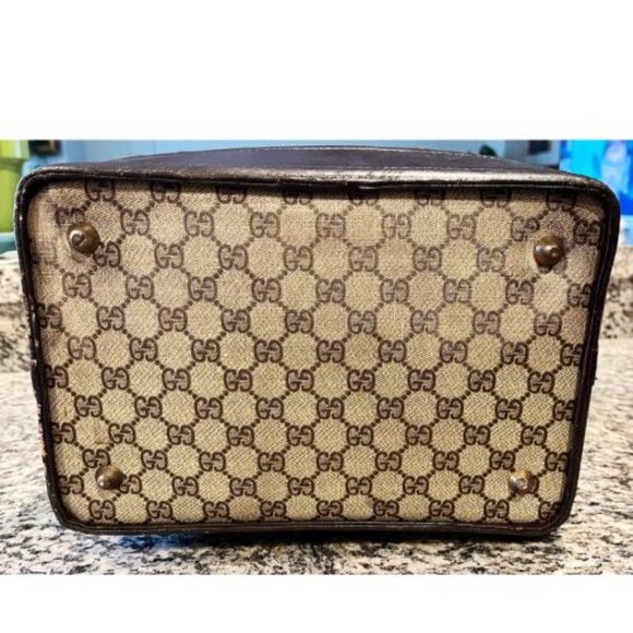1960' GUCCI ANTIQUE TRAIN CASE LUGGAGE BAG - Picture 6 of 16